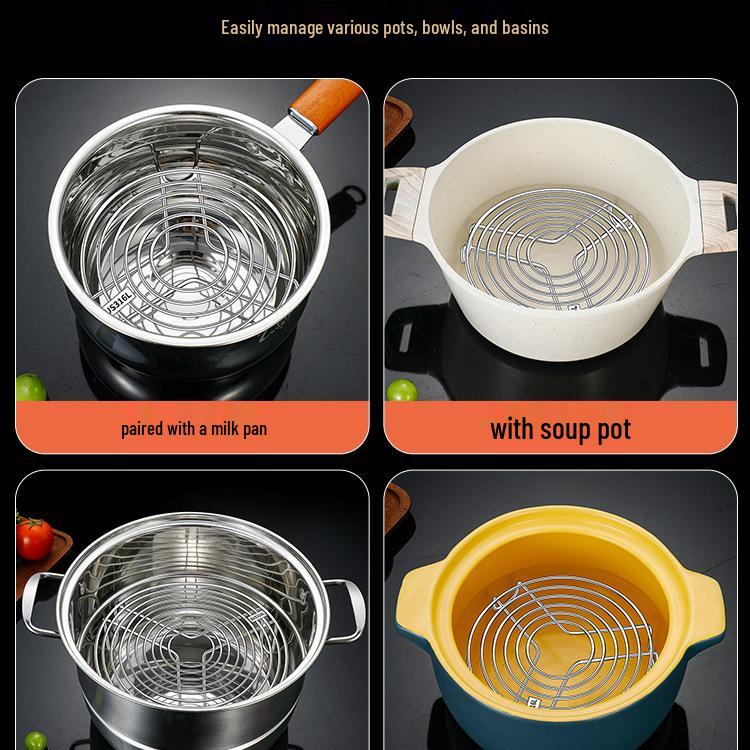 316 Stainless Steel Steamer Rack for Buns and Vegetables - Pressure Cooker Tray & Water Bath Separator