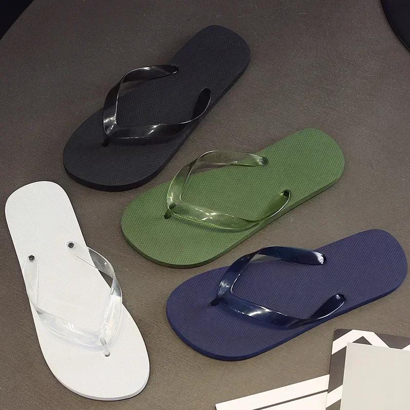 Mode Lässige Flip-Flops Herren Strandschuhe Herren Einfarbig Rutschfeste Slipper Hausschuhe Herren Trendige Sandalen Herrenschuhe Flip-Flops Herren
