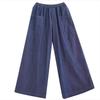 Spring Autumn Plus Size Vintage High Waist Casual Loose Women Jeans Denim Wide Leg Pants