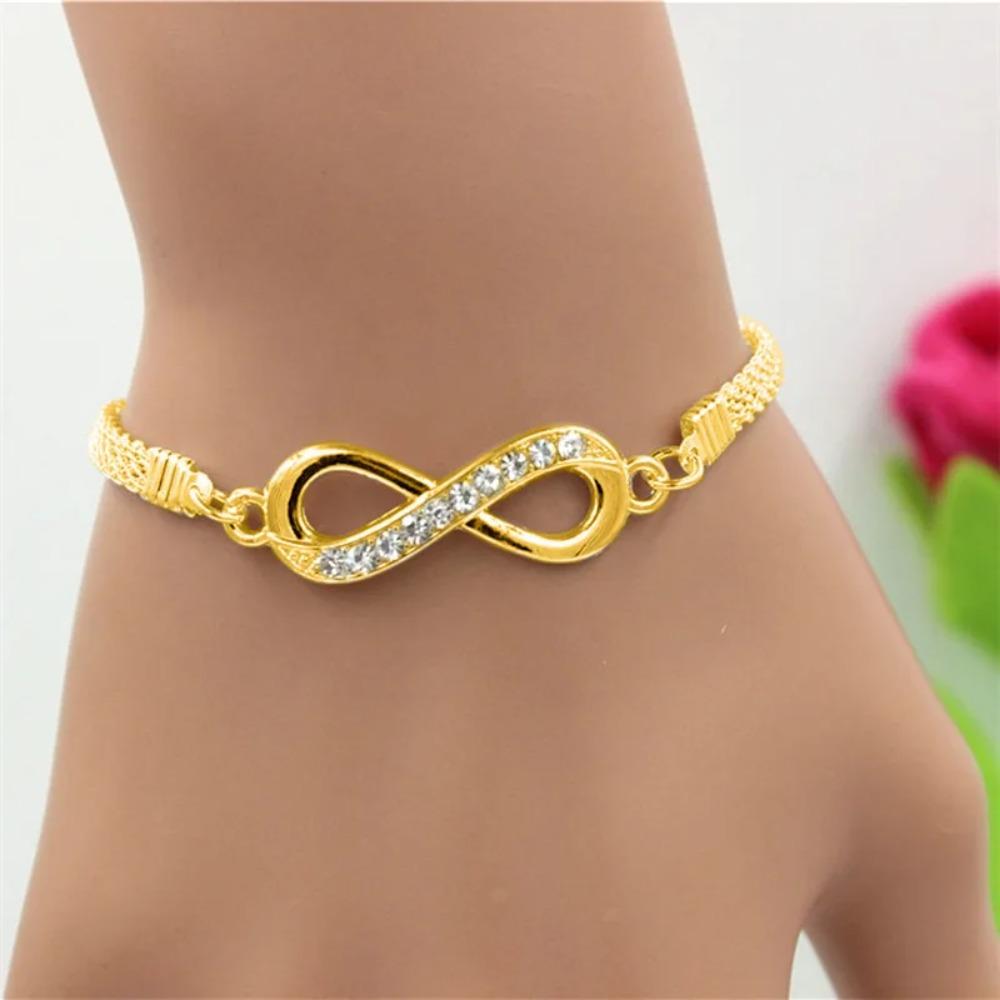 Vintage Set Silver Color Crystal Rhinestone Heart Bracelets for Women Fashion Geometric Adjustable Cuff Bangle Butterfly Jewelry