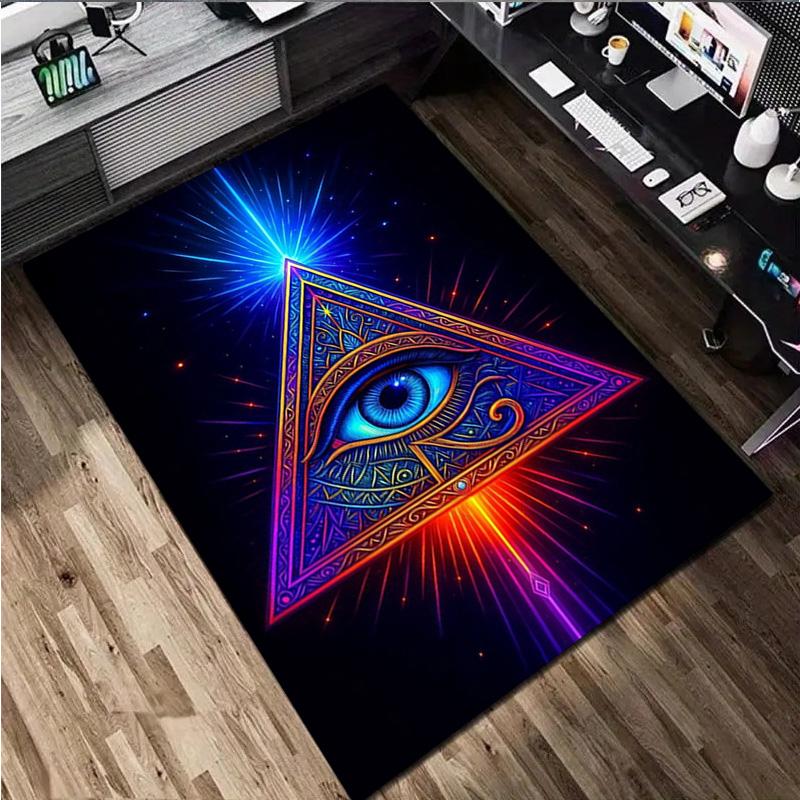1Pc Freemason Print Rug - home decoration Carpet For Living Room Bedroom Flooring Computer Chair Area Rug