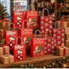 Christmas Kraft Paper Bags Eco Friendly Cookie Packaging Handbags for Kids Candy Snack Storage Xmas Party Decoration Supplies