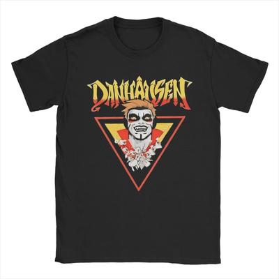 T-shirt con Stampa Pattern Wrestler Danhausen, T-shirt in Cotone da Uomo, Streetwear Casual