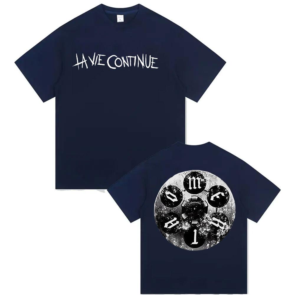 

La Vie Continue Maes Album Merch T Shirt Unisexs Women Punk Retro Oversized Tshirts Unisex Hip Hop Gothic Clothing Tshirt 4XL
