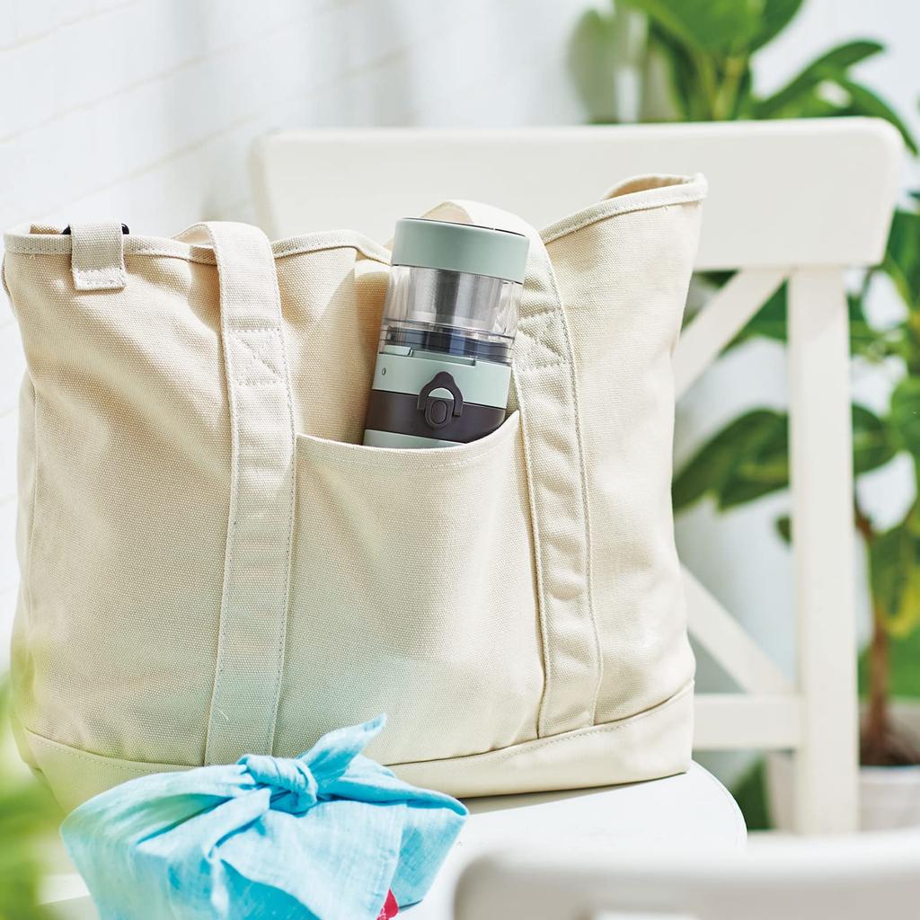 Toffy Portable Brew Bottle K-CC3 (Pale Aqua) Vacuum Insulated Bottle with Dripper, ImmersionPermeable CoffeeTea, Includes Filter, Keeps Freshly