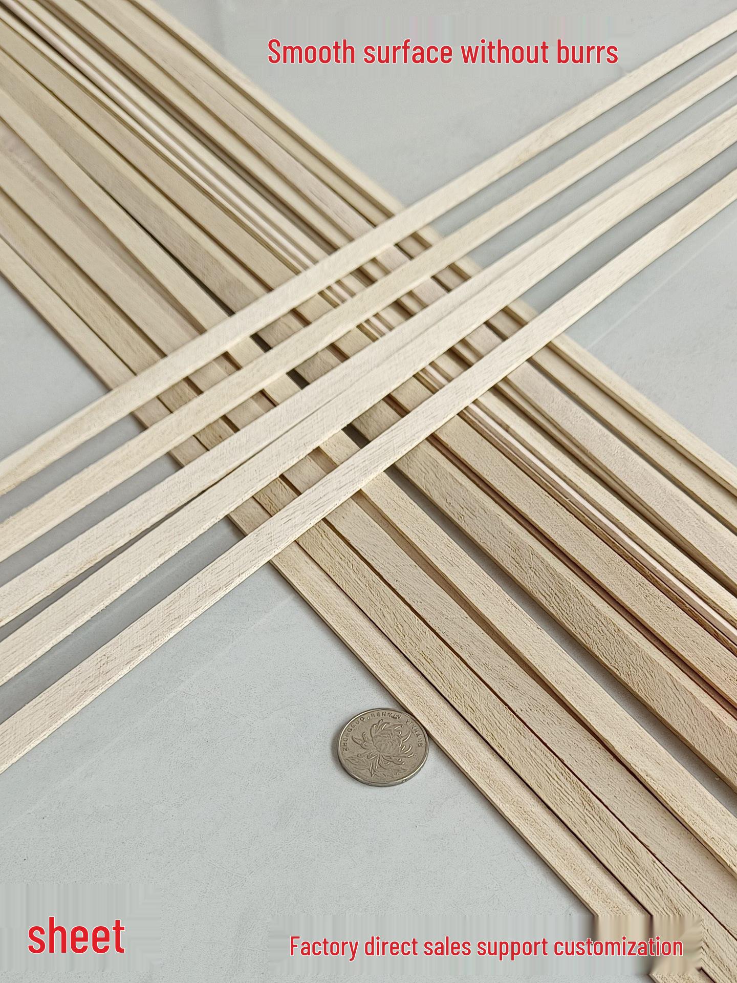 Paulownia Wood Thin Strips for Model Aircraft and DIY Projects 50cm-1mm-5mm