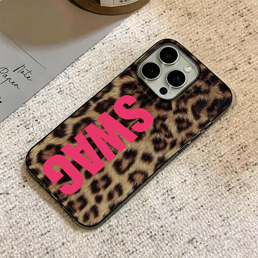 Leopard Swag Silicone Phone Case For Iphone 13 Pro Max 16 15 Pro 14 13 12 11 14 Plus 17 Air Transparent Funda Cover