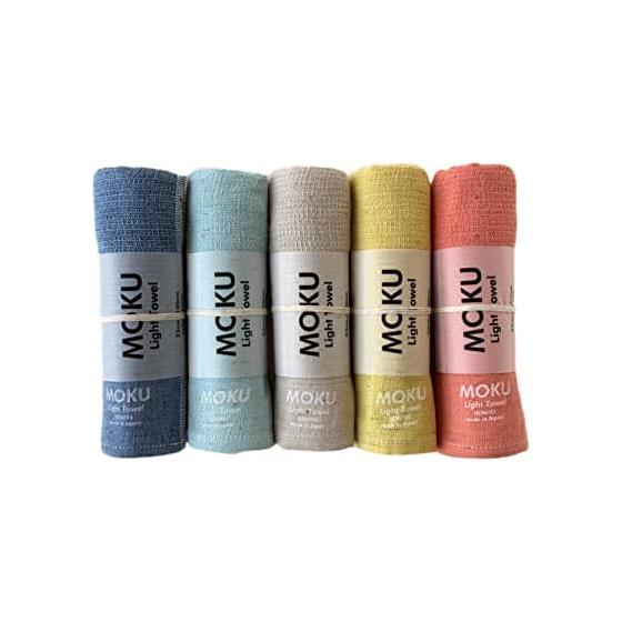 MOKU Face Towel Set of 5 (A. Blue, Aqua, Almond, Lemon, Mandarin)