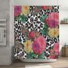 Luxury Floral Leopard Print Shower Curtain Waterproof Home Decor Bathroom Decoration for Kids