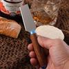 New Style Carved Wooden Handle Cheese and Butter Knife Set with Titanium Alloy Blades
