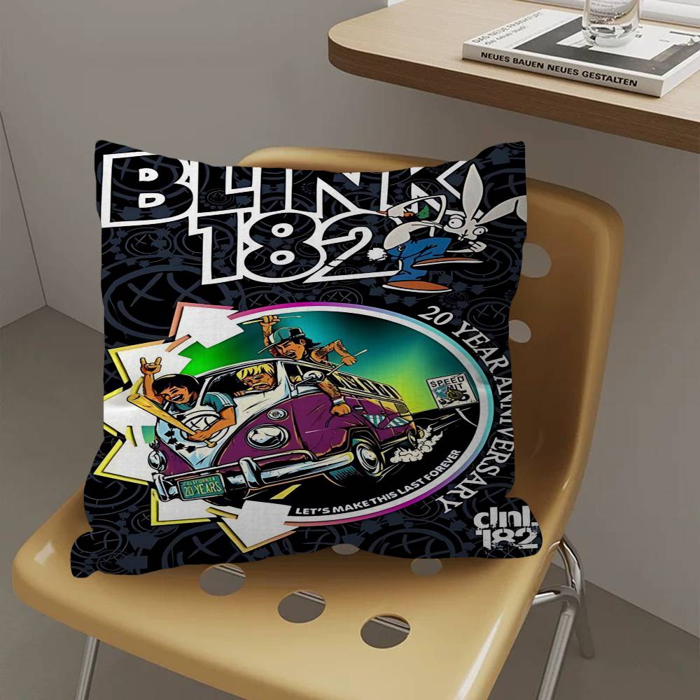 B-Blinks 182 Rock Band Cushion Cover Car Throw Pillow Case For Sofa Car Christmas Gift 40x40cm 45x45cm