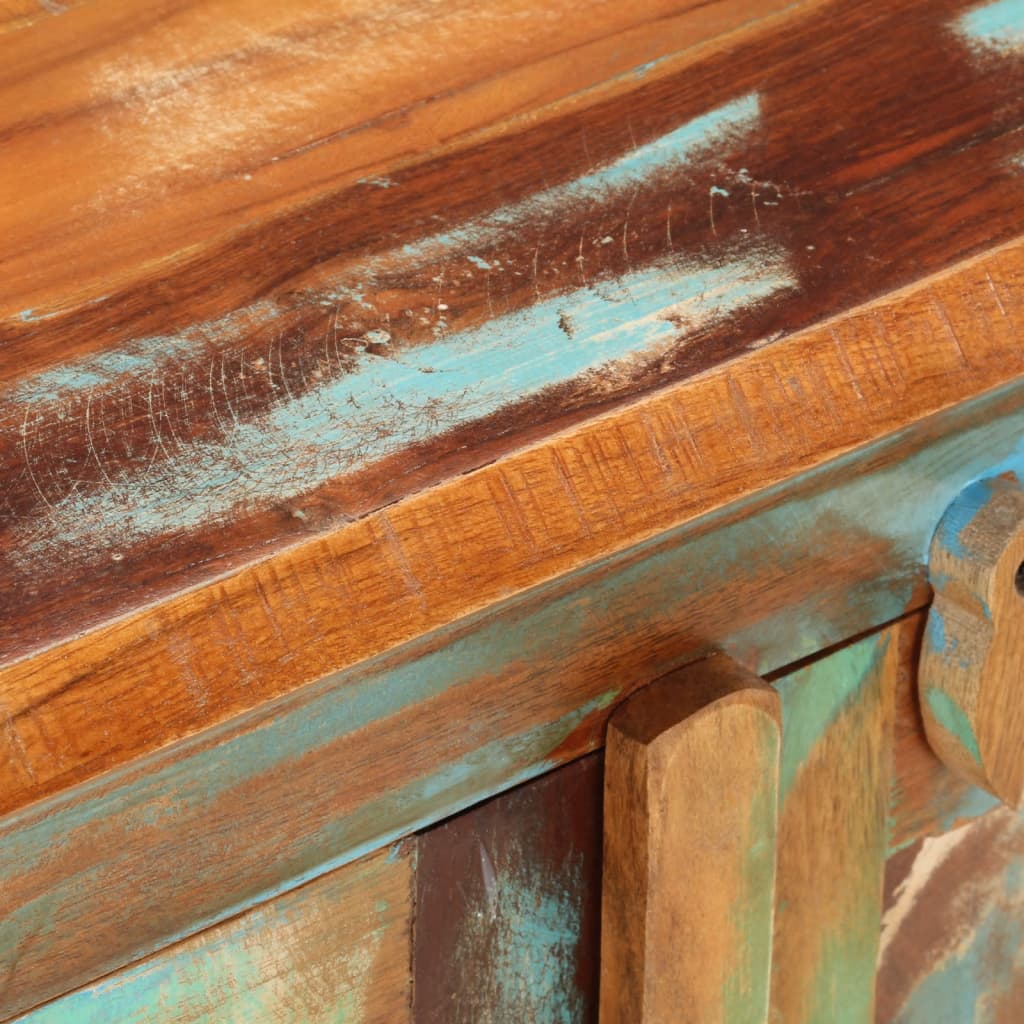 Sideboard with 2 Doors 55 X 30 X 70 Cm Solid Reclaimed Wood
