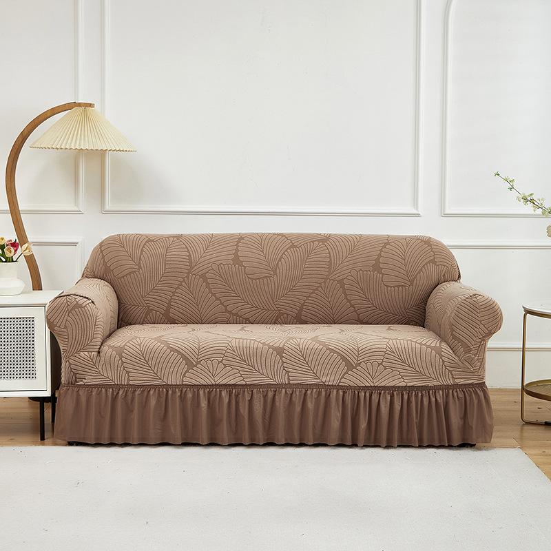 Towel Jacquard Sofa Cover Skirt Elastic Sofa Cover Living Room Combination Non-Slip Elastic Sofa Cover