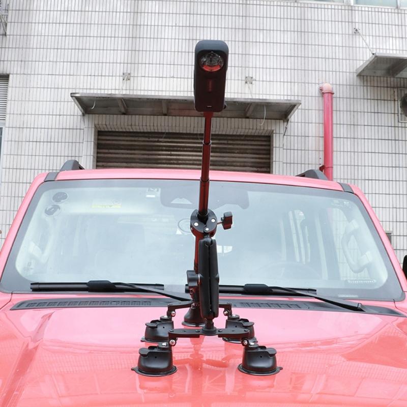 5 in 1 Car Suction Cup Mount Kit Ball Head Adapter for X2/X4 Action Camera Invisible Selfie Stick Accessories