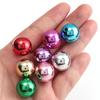 20pcs/lot UV Acrylic Beads Christmas Acrylic Beads Round Loose Spacer Beads For Jewelry Making DIY Bracelet Necklace Accessories