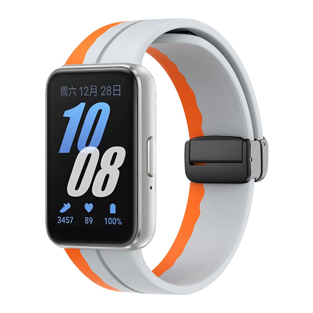 Magnetischer D-Faltverschluss Sport-Silikonband Für Samsung Galaxy Fit3 Fit 3 SM-R390 Ersatzarmband Armband