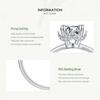 Modian 925 Sterling Silver Classic Round Clear CZ Wedding Brand Finger Rings Platinum Plated Statement Jewelry For Women