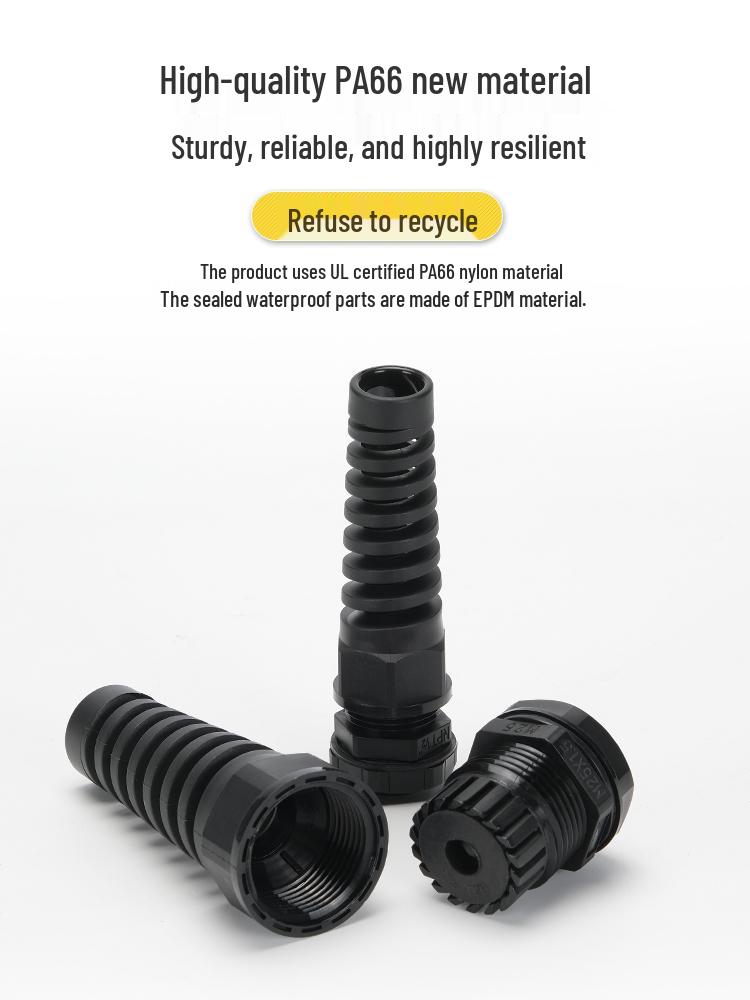 Waterproof Anti-bending Nylon Cable Connector - PA66 PG/M Type