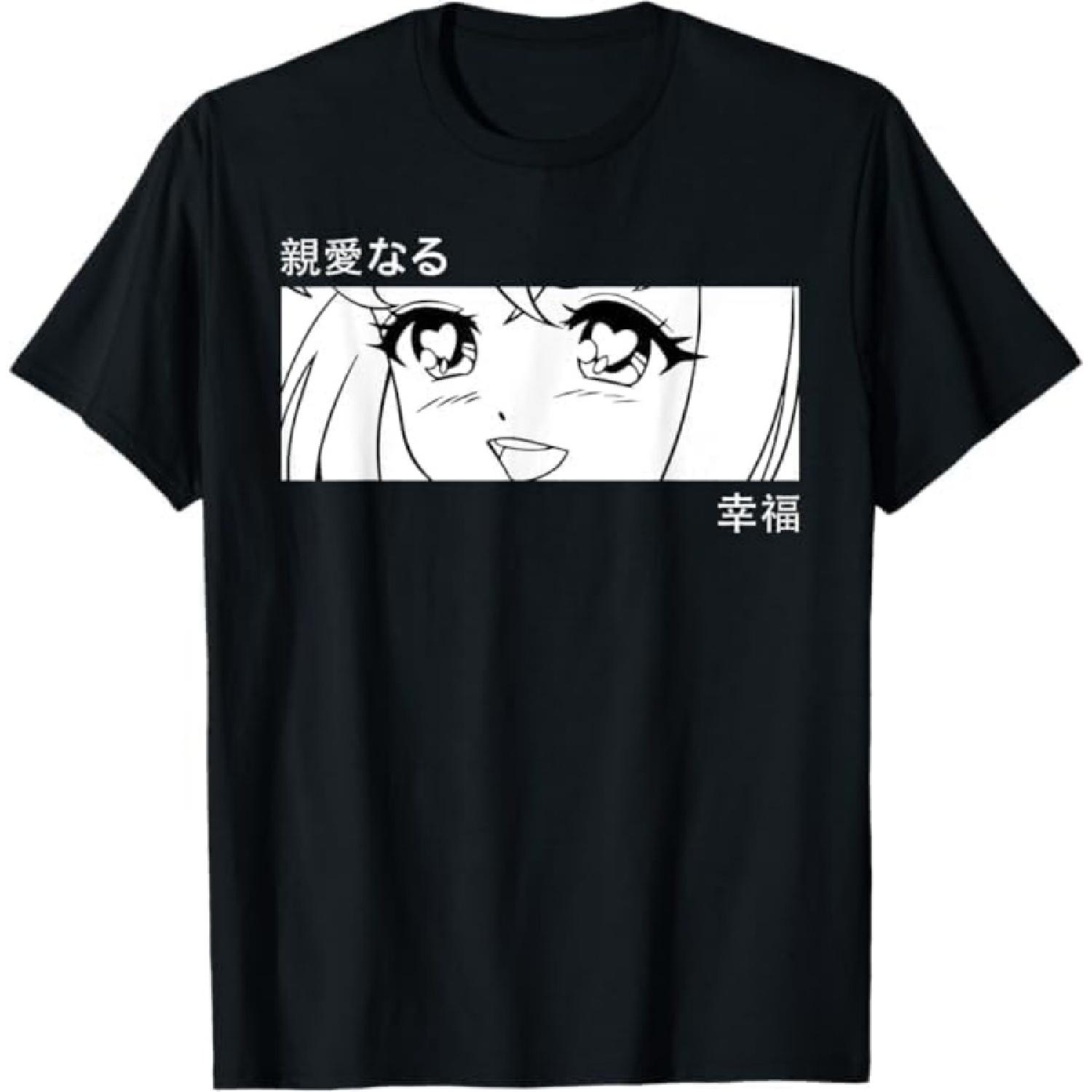 Anime Girl Eyes - Japan Culture Art - Japanese Aesthetic T-Shirt BAOANH Mens Womens Tank Top Sweatshirt Hoodie Longsleeve 1922 Black S