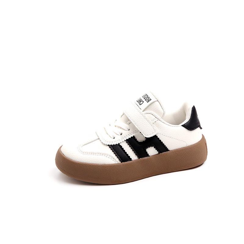 Children's Moral Training Shoes Korea 25 Spring and Autumn New Boys and Girls Board Shoes Baby Kindergarten Soft Sole Breathable Non-slip Sports