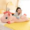 70-110cm Cartoon Magic Giant Strip Unicorn Plush Doll Pillow Pink Lying Unicorn Fur Toy Home Decor Christmas Gift for Girls