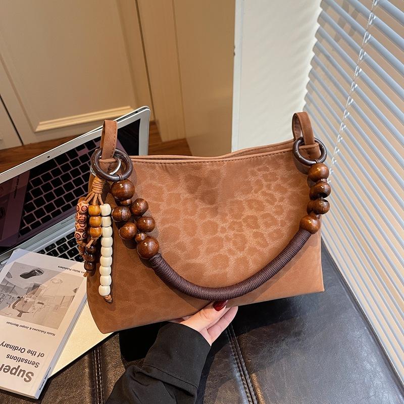 

Ретро замшевая сумка женская осень и зима новая сумка-хобо для通勤 через плечо подмышку большая вместимость сумка-тоут