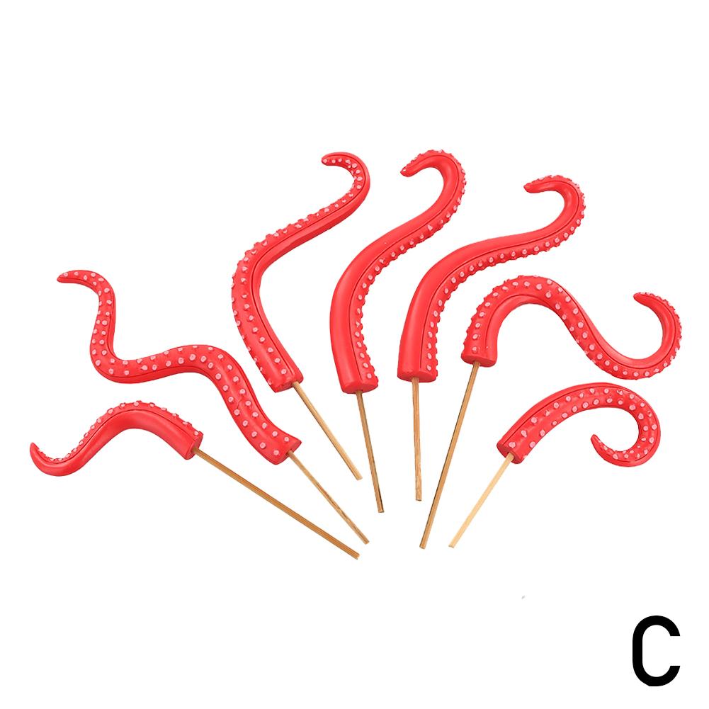 Meer Tentakel 7-teiliges Set Harz Dekoration Tentakel Pflanze Pfosten Dekoration Oktopus Pflanze Pfosten Blumentopf Dekoration
