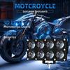 1/2 Pcs 8 Lens Auxiliary Motorcycle Spotlight Working Fog Lights Headlight Driving Spot Lamp - 32W/9-80V