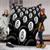 Billiards Plush Blanket Soft Comfortable All Seasons Perfect Sofa Office Nap Travel Birthday Gift Christmas Present