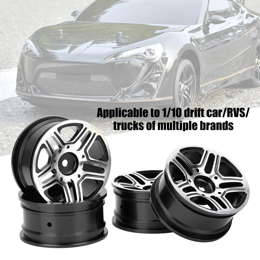4 pcs 1.9inch Wheel Rim for Traxxas TRX4 SCX10 D90  HSP  HPI 1:10 RC Car Toy Accessoriesblack