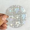 100pcs Heart Shaped Badges Covers With Pet Coating For Enhances Durability And Styles