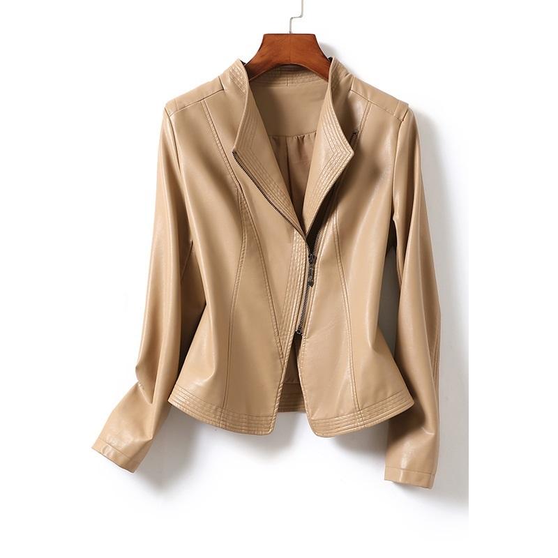 

Куртка из натуральной кожи Женская короткая облегающая и тонкая женская куртка из овчины 2023 Осень и зима Кожаная куртка большого размера