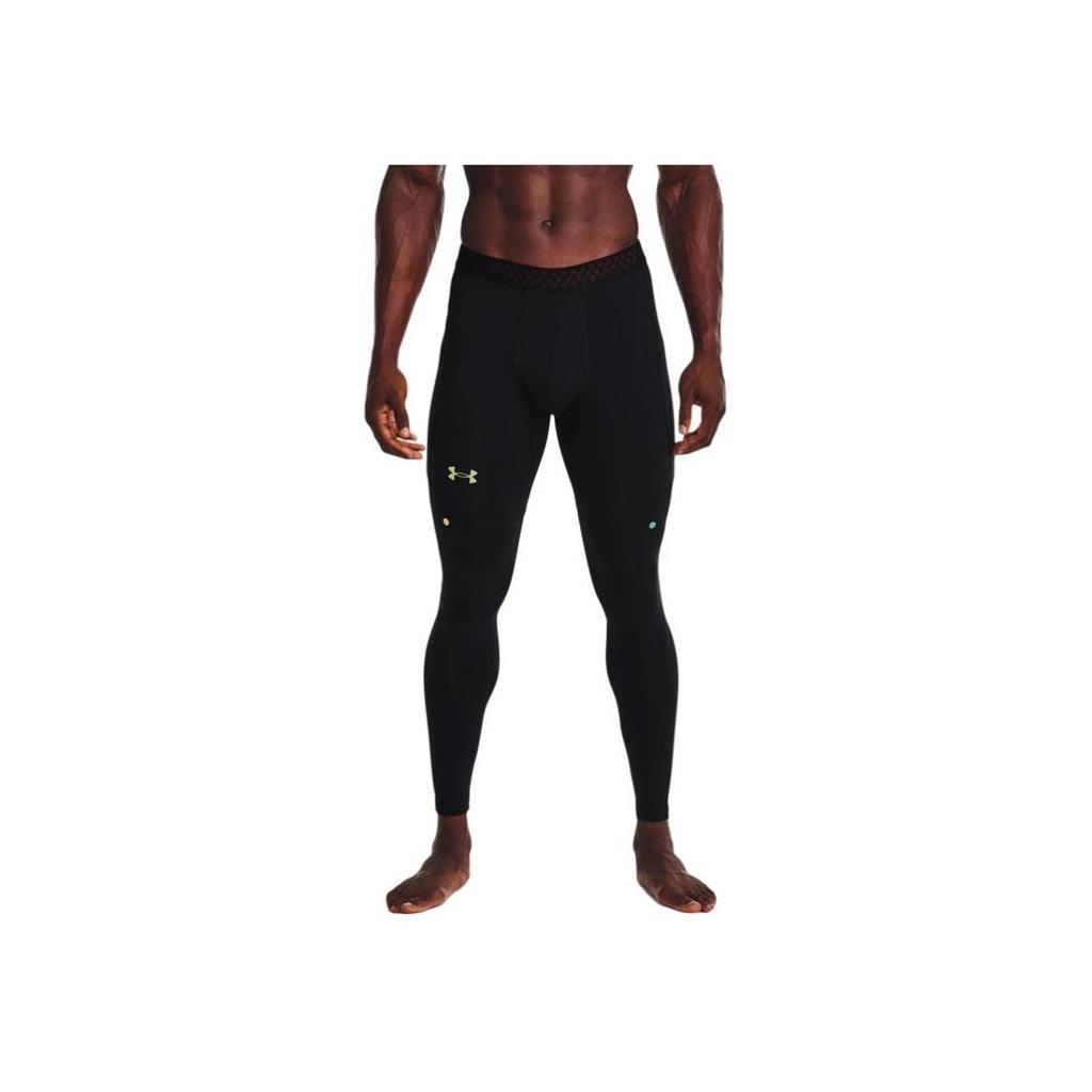 Under Armour Solid Color Compression Fitness Pants Men Bottoms Black 1370315-001