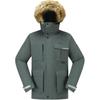 Decathlon SH900 Goose Down Comfortable Warm Lightweight Hooded Parka Coats Men's Dark Gray Green