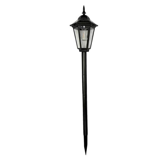 Solar Vintage Garden Stake Light, Motion Sensor Pathway Lamp, Waterproof Outdoor LED Lantern for Yard Patio Pathway Decor