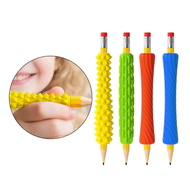 8/12Pcs Soft Silicone Pen Grip Ergonomic Pen Holder Grip Writing Aid Grip Pencil Holder Grip For Toddler Kid Writing
