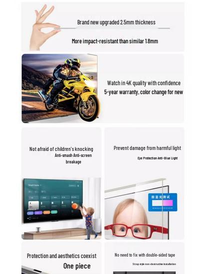 Anti-Smash Tempered Protective Screen Cover for Xiaomi 55/65-inch LCD TV