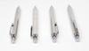 Takizawa Z66 All-Silver Hexagonal Knock Metal Mechanical Pencil with Stylish Synthetic Leather Pen Case Set (3-Pack) T23-LS042-Z66SS-3