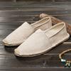 For The Elderly Light Personality Canvas Shoes Lazy Shoes A Slip-on Men Breathable Comfortable Thick Sole Linen Shoes Soft Shoes
