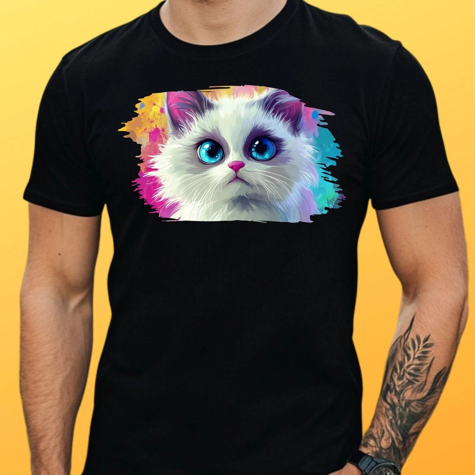 T-Shirt Herren Ragdoll Katze Motiv Baumwolle Größe S bis 5XL XL