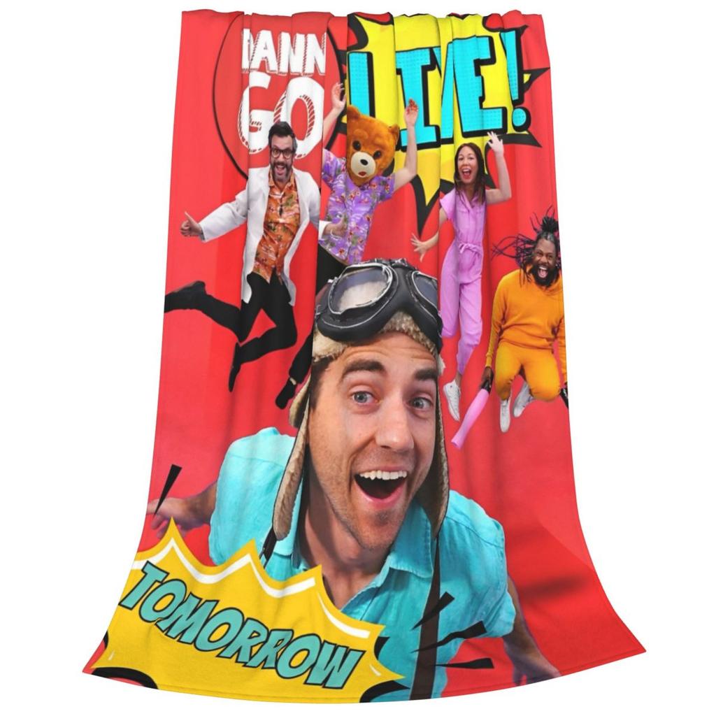 Danny Go Cartoon Music Education Fleece Throw Blankets Dance Blanket for Sofa Couch Warm Bedspreads Quilt Breathable
