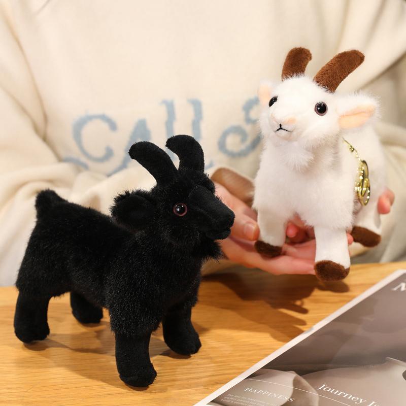 New Goat Plush Toy Stuffed Animal Doll, Adorable Goat Keychain Home Decor for Living Room, Birthday Gift for Kids and Adults