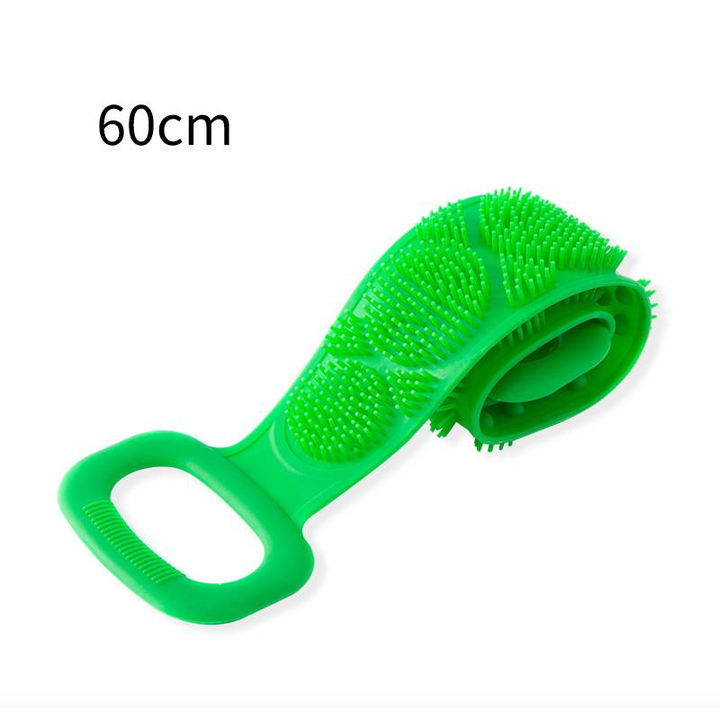 Bath Towel Silicone Exfoliating Double-sided Bath Cleaning Brush Rub Back Towel Bath Rub Back Massage Strip Bathroom Supplies