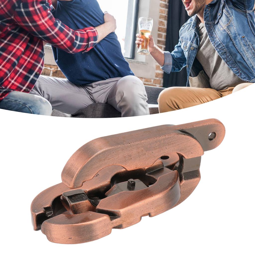 Brain Teaser Puzzles Metal Intelligence Unlock Toy IQ Test Game Puzzle Games Toys for AdultsAntique Copper Wire Drawing