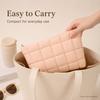 Puffer Makeup Bag Quilted Cosmetic Pouch Large Capacity Travel Organizer with Zipper Partition for Women Beauty Accessories
