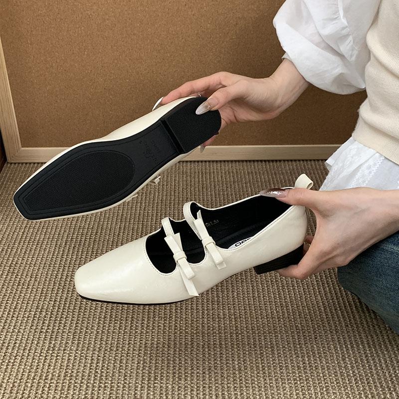 Fashion Fashion Butterfly-Knot  Women Mary Janes Flats Shoes Soft Luxury Casual Female Shallow Footwear Ladies Flats Slip On Shoes