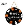 Eye-catching Halloween Sign Hanging Door Sign, Wooden Front Hanger Wreath, Cute Haunted House Ghost Welcome for Porch Wall Indoor Home Decoration