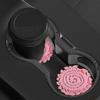 2 Pack Handmade Boho Drink Coaster Holder Cotton Knitted Car Coasters for Cup Holders Universal Auto Macrame Non-Slip Cup Holder Removable Car