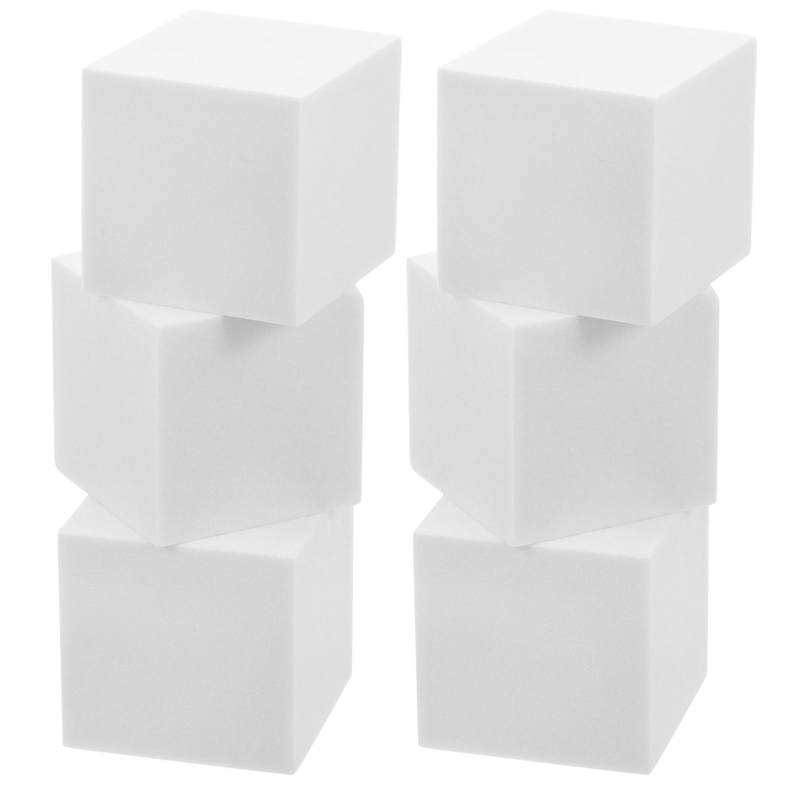 

6 шт. Белые пенопластовые блоки 5x5x5 см для DIY рукоделия, неокрашенные, для украшения вечеринок, свадебных проектов, пенопластовые кубики для рисования