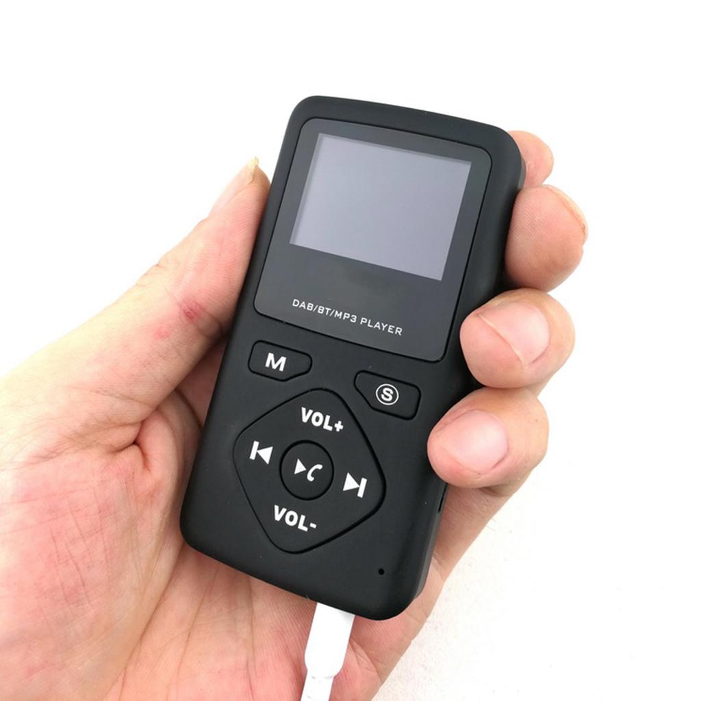 LCD Display Personal Mini Digital FM Radio Lanyard Portable Digital FM Radio Bluetooth-compatible 4.0 Earphone MP3 Radio